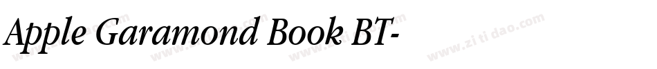 Apple Garamond Book BT字体转换